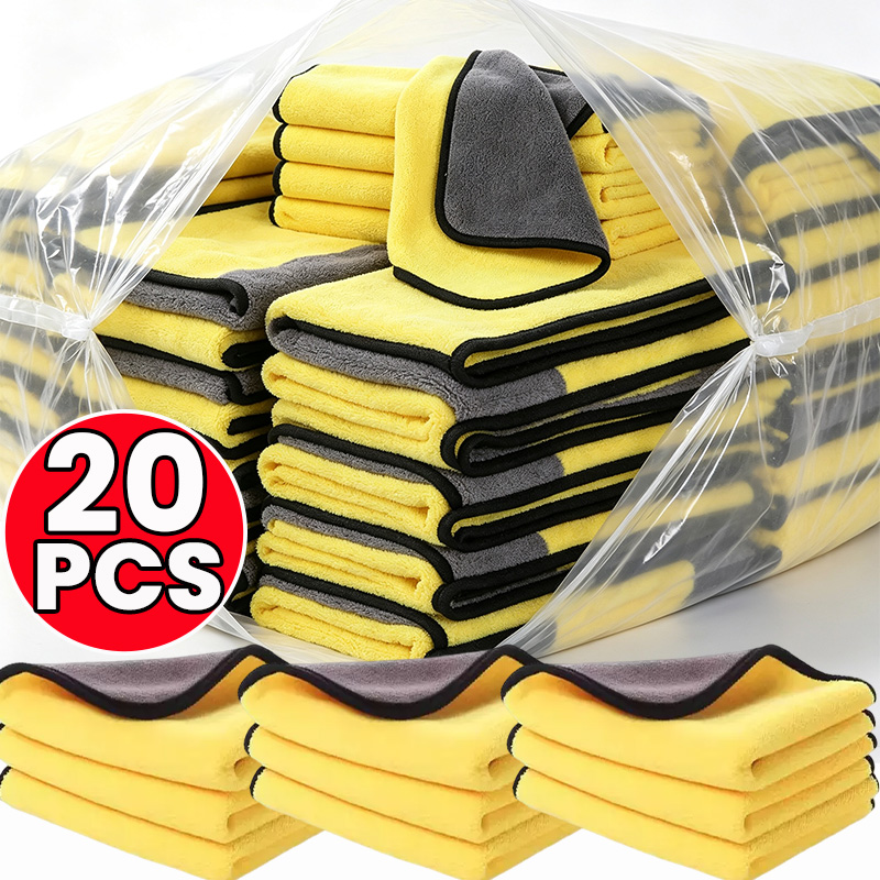 Microfiber Car Drying Towel Super Absorbent - 1/20 Stück Auto-Reinigungstücher aus Mikrofaser, Doppelseitige