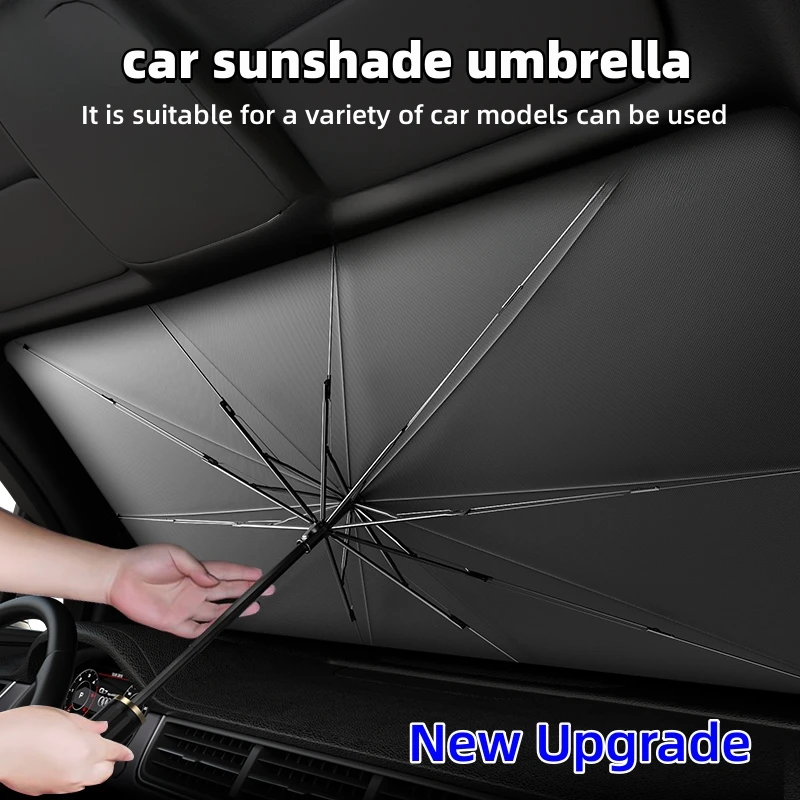 Car Sunshade Windshield Umbrella Foldable - Multifunktionaler, praktischer, faltbarer Auto-Windschutzscheiben-Sonnenschutz, Innenraumschutz, Zubehörteil,