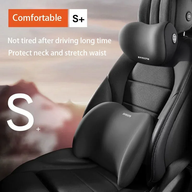 Memory Foam Car Neck Pillow Lumbar Support - Auto-Nackenkissen-Schutz aus Memory-Schaum, weiches Lendenkissen für