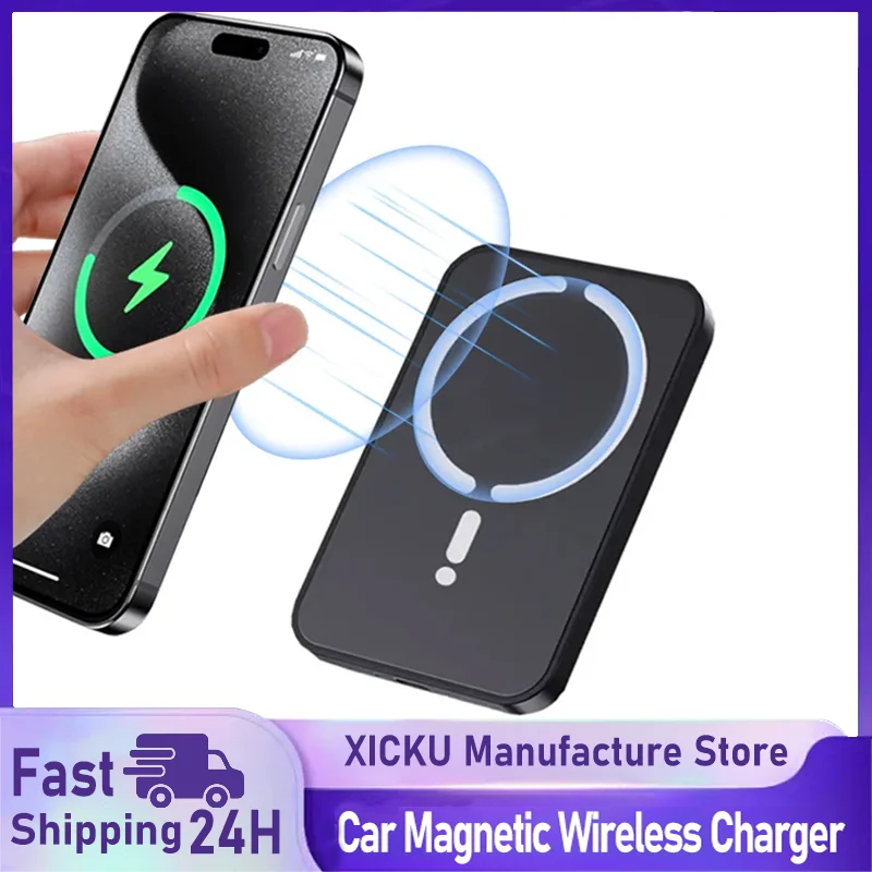 Magnetic Phone Holder For Car Vent - Magnetisches kabelloses Auto-Ladegerät für Lüftungsschlitze, GPS-Handyhalterung