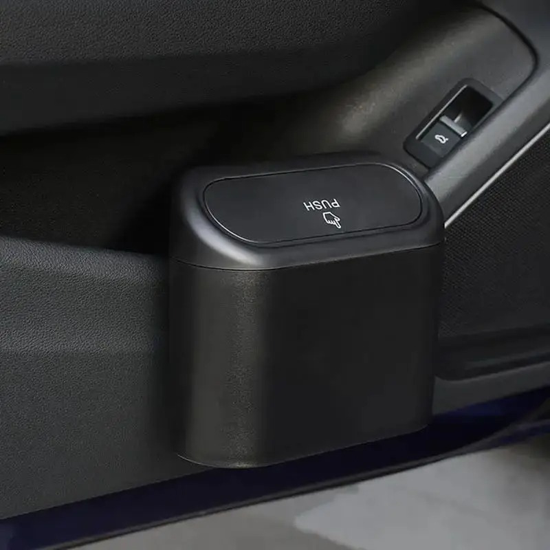 Waterproof Car Trash Can With Lid - Mini-Mülleimer fürs Auto mit Druckdeckel, Universeller