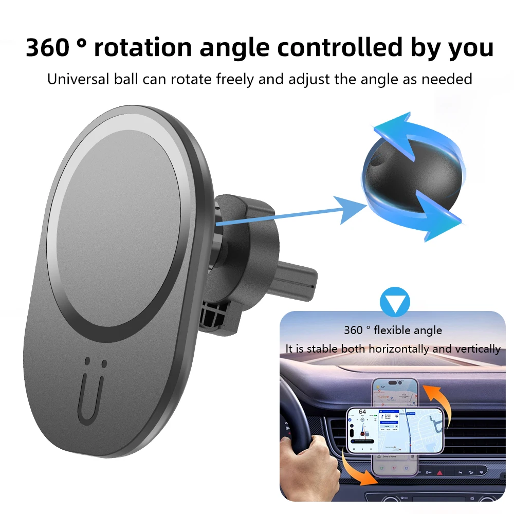 Magnetic Phone Holder For Car Vent - Mini Magnetische Drahtlose Auto Ladegerät Air
