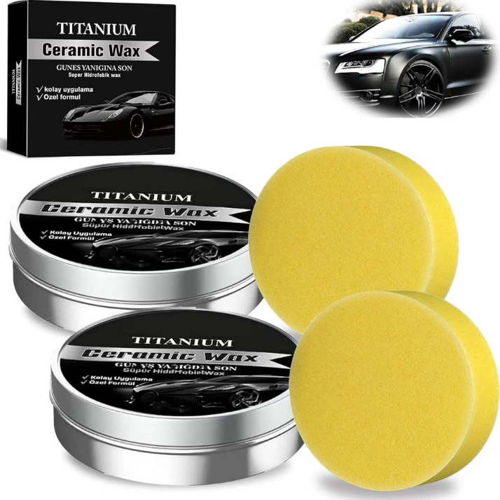 Car Scratch Repair Polishing Wax Paste - Titan-Keramik-Wachs Auto-Beschichtungs-Poliercreme-Set Auto-Kratzer-Entferner-Paste Schutzpolitur Fahrzeuglackpflege