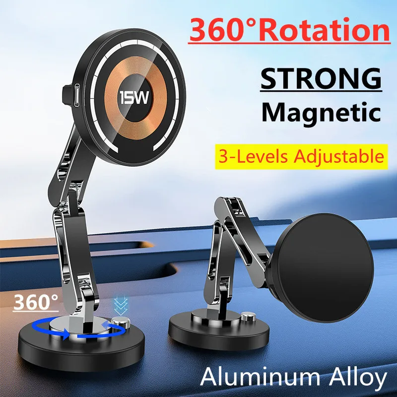 Wireless Car Charger Mount Fast Charging - Magnetisches Auto kabelloser Ladest änder Magnet