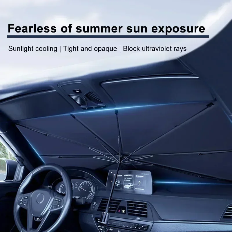 Car Sunshade Windshield Umbrella Foldable - Auto-Sonnenschutz Windschutzscheiben-Regenschirm Vorderer Sonnenschutz Faltbarer Sommer-Schutz
