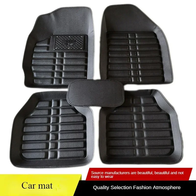 Car Floor Mats Universal Waterproof Leather - 5 stücke Premium Einfach Sauber Wasserdichte