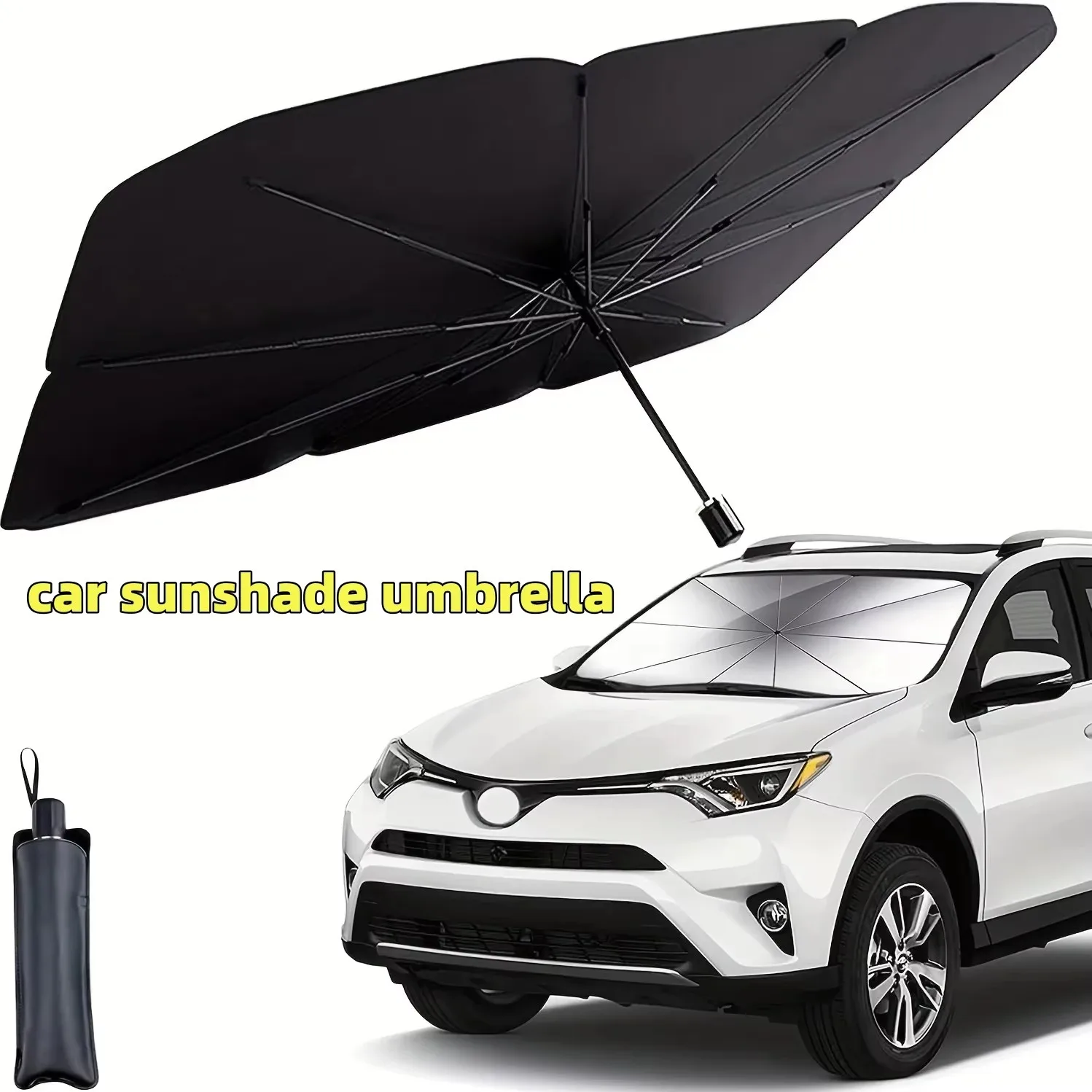 Car Sunshade Windshield Umbrella Foldable - Multifunktionaler, praktischer, faltbarer Auto-Windschutzscheiben-Sonnenschutz, Innenraum-Schutzvorrichtung, Zubehörteil,