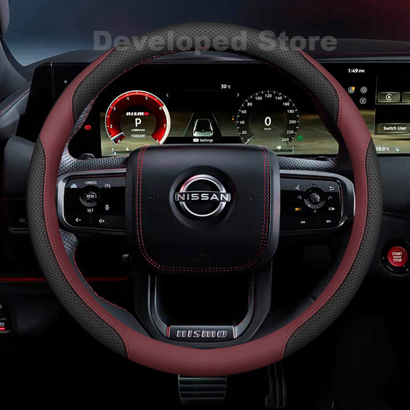 Car Steering Wheel Cover Anti Slip Breathable - Auto-Lenkradbezug für neuen Nissan Patrol Y62