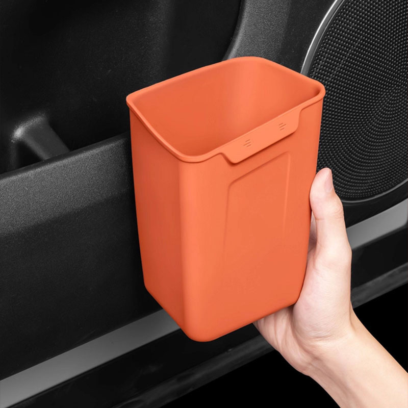 Waterproof Car Trash Can With Lid - Universeller Auto-Türabfallbehälter Mini-Mülleimer Wasserdichte Silikon-Aufbewahrungsbox für
