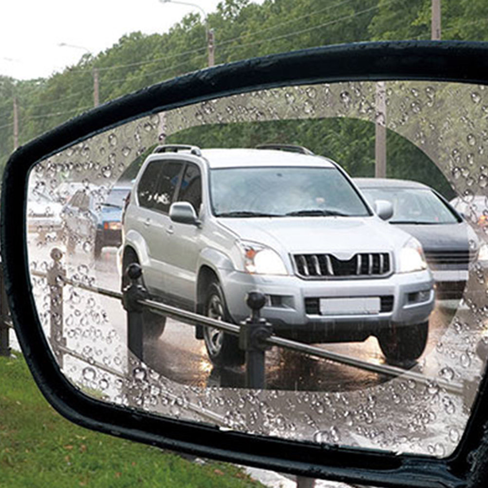 Anti Glare Car Rearview Mirror Film - 5 Paar Regenfeste Rückspiegelfolie aus PET-Material,