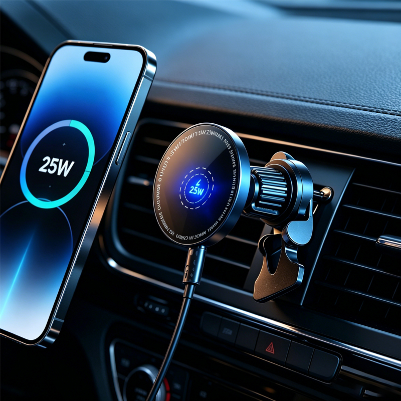 Magnetic Phone Holder For Car Vent - UYUXIO Unterhaltungselektronik Magnetische Lüftungs-Drahtlose Autoladegerät-Halterung Starker