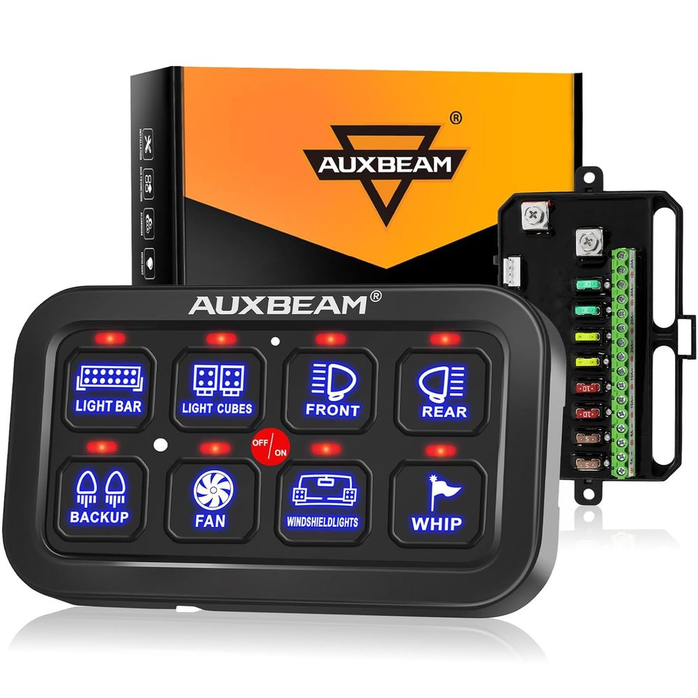Car Electronics - 8-Gang-Schalttafel BA80 Automatisch Dimmbares LED-Touch-Bedienfeld Elektronisches