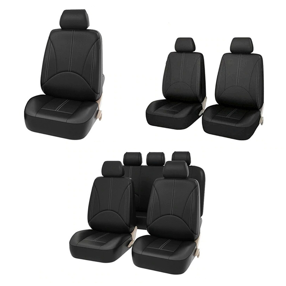 Leather Car Seat Covers Full Set Universal - Four Seasons PU-Leder-Autositz, praktisch, praktisch, benutzerfreundliches
