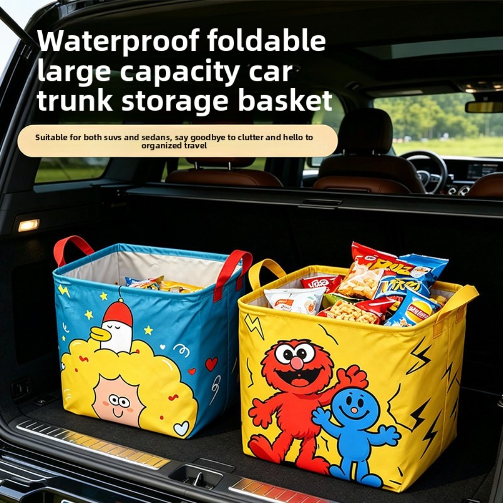 Car Trunk Organizer Foldable Storage Box - 1 Stück Faltbare Kofferraum-Aufbewahrungsbox Multifunktionaler Auto-Organizer-Korb