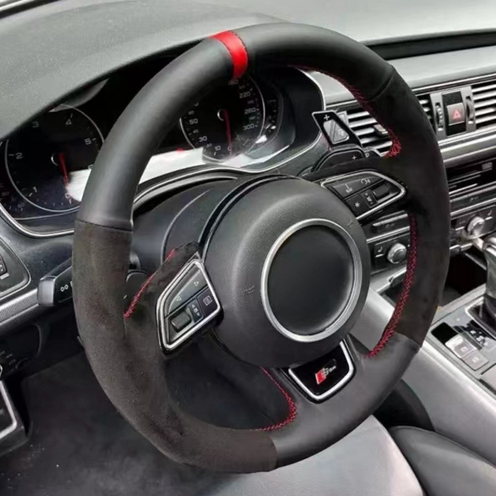 Car Steering Wheel Cover Anti Slip Breathable - Geflecht Auto Lenkrad abdeckung für Audi