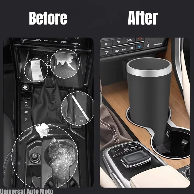 Waterproof Car Trash Can With Lid - Mini-ABS-Autobehälter, auslaufsicher, geruchsdicht, mit aufklappbarem Deckel,