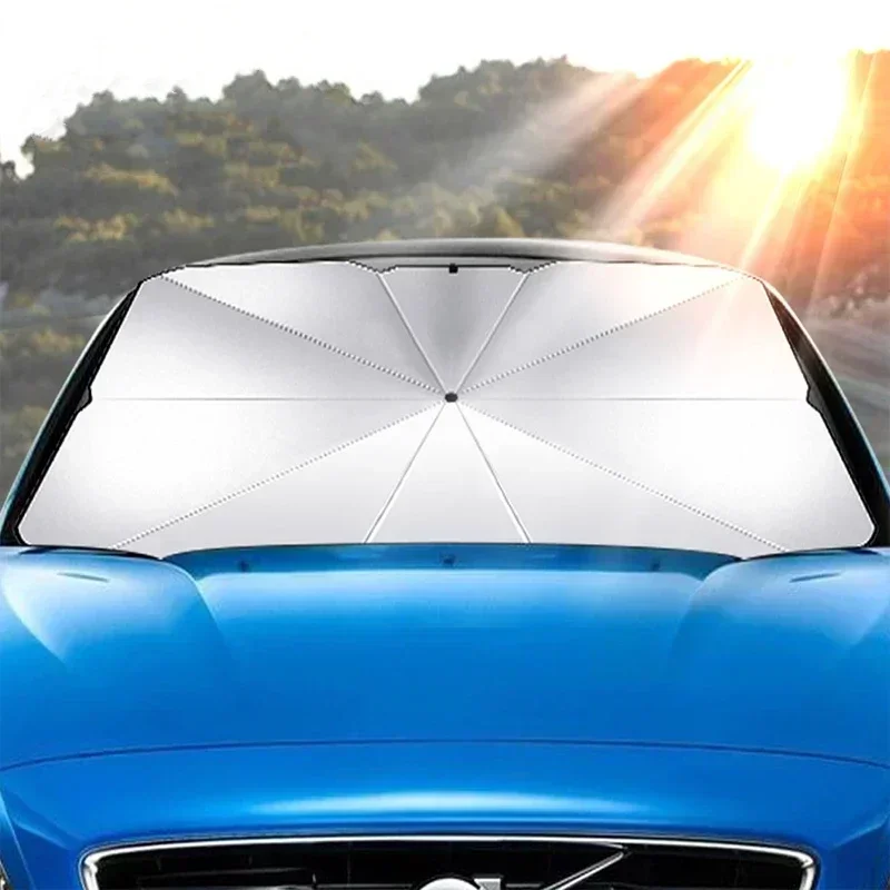 Car Sunshade Windshield Umbrella Foldable - Auto-Sonnenschutz, faltbarer Windschutzscheiben-Sonnenschirm, Vorhang für die