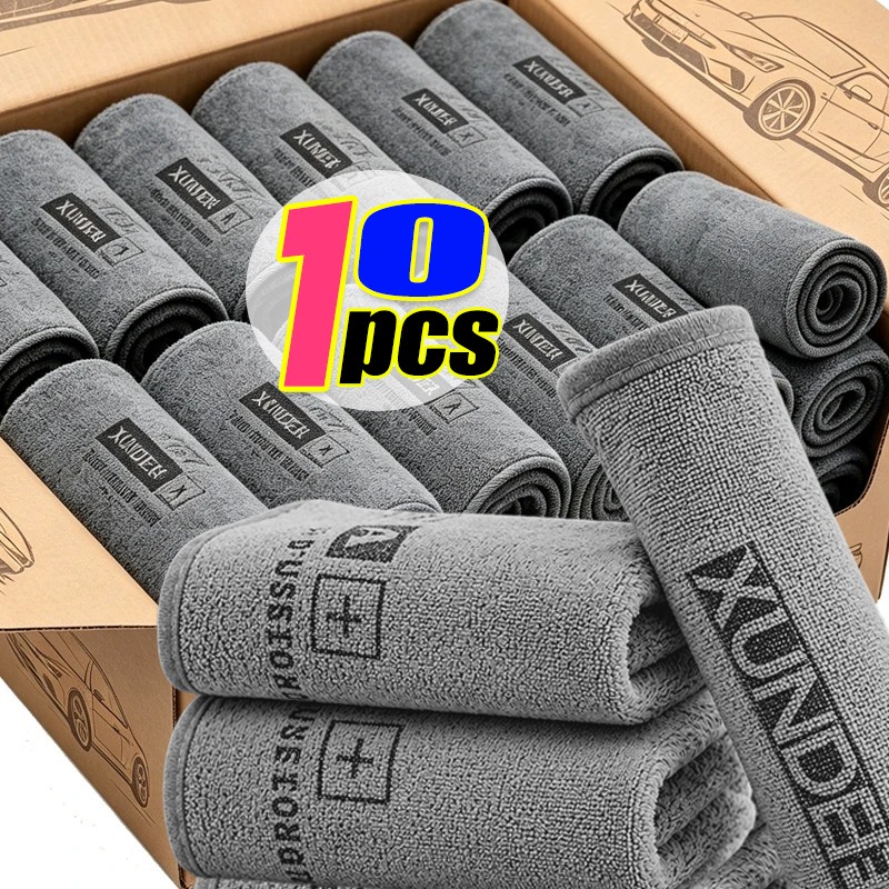 Microfiber Car Drying Towel Super Absorbent - Mehrzweck-Autowasch-Mikrofasertuch Doppelseitiges Dickes Reinigungstuch Super Saugfähiges