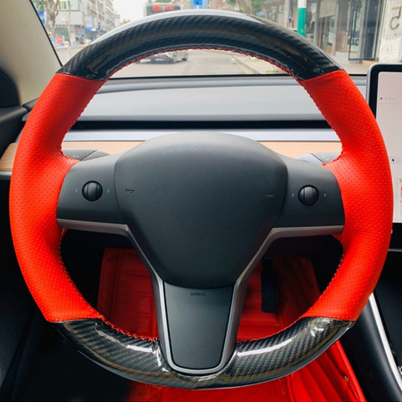 Handgenähte Anti-Rutsch-Carbon – Car Steering Wheel Cover Anti Slip Breathable Bewertung und Preis