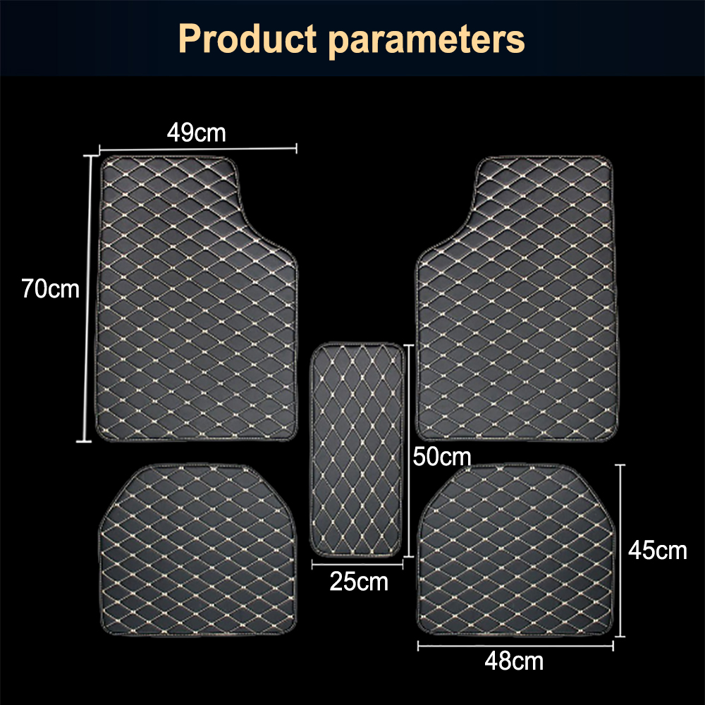5-teiliges Set Universelle Aut – Car Floor Mats Universal Waterproof Leather Bewertung und Preis