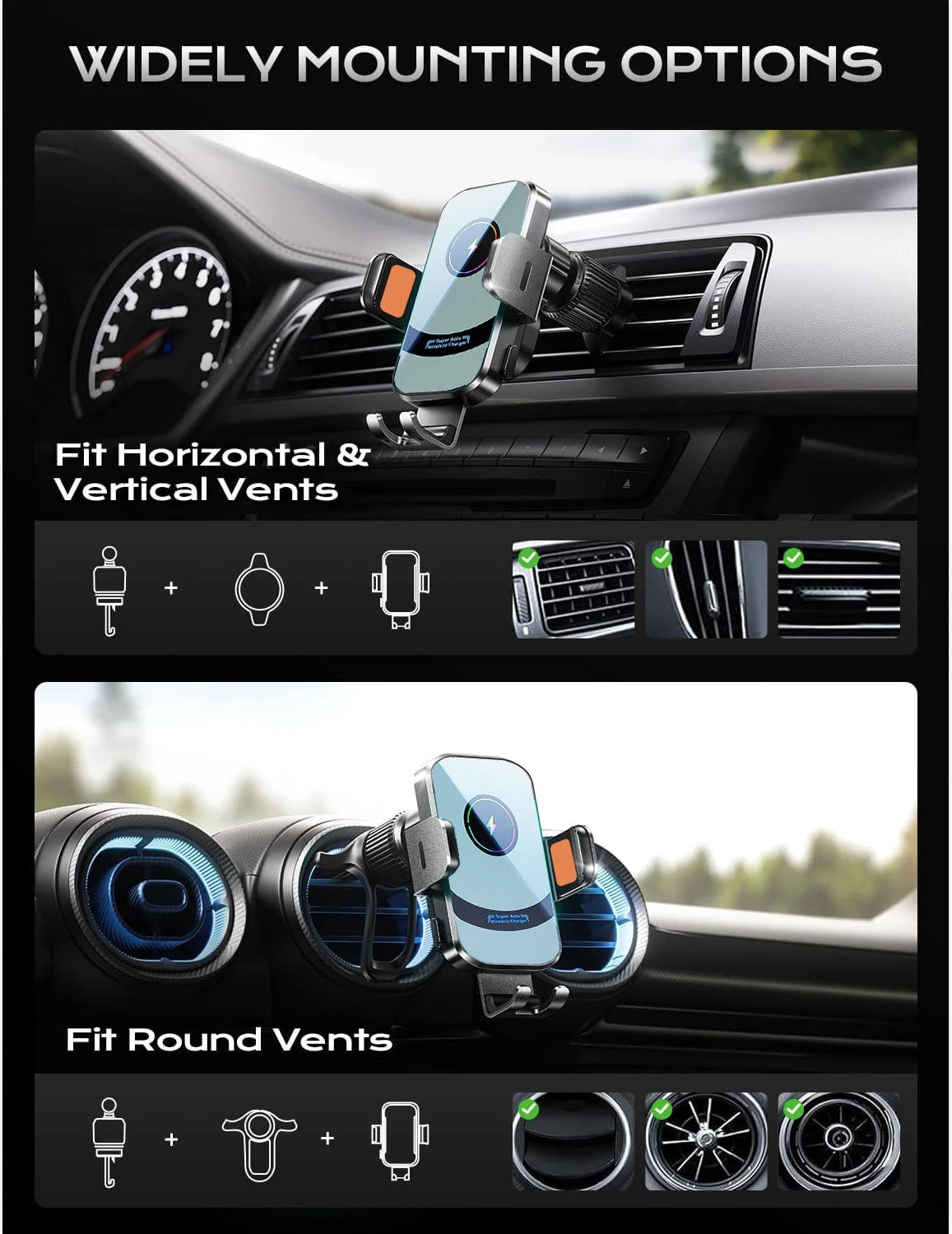 UYUXIO Drahtloses Autoladegerä – Magnetic Phone Holder For Car Vent Bewertung und Preis
