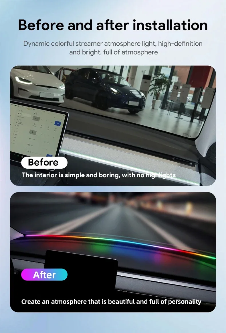 140/150CM LED Auto Umgebungs L – Led Ambient Interior Car Lights App Control Bewertung und Preis