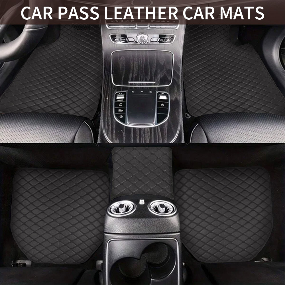 Universelle 5-teilige Leder-Au – Car Floor Mats Universal Waterproof Leather Bewertung und Preis