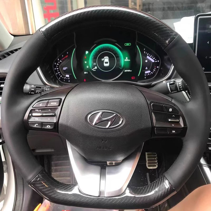 Für Hyundai Elantra 4 2016-201 – Car Steering Wheel Cover Anti Slip Breathable Bewertung und Preis