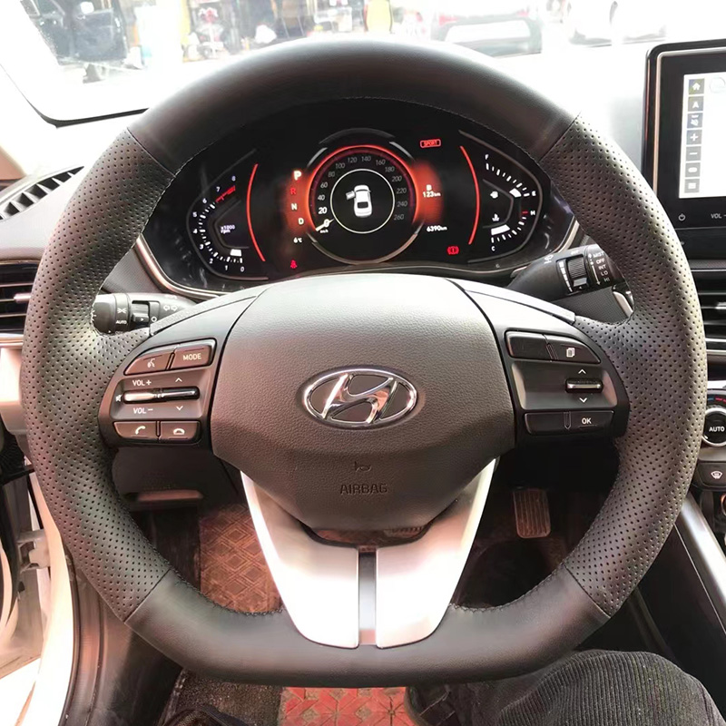 Für Hyundai Elantra 4 2016-201 – Car Steering Wheel Cover Anti Slip Breathable Bewertung und Preis