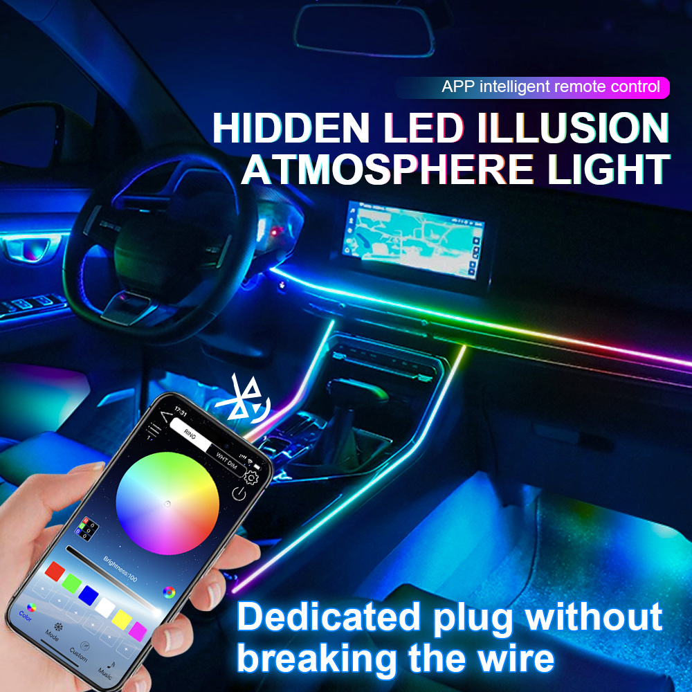 6/10/14/18 in 1 Auto Umgebungs – Led Ambient Interior Car Lights App Control Bewertung und Preis