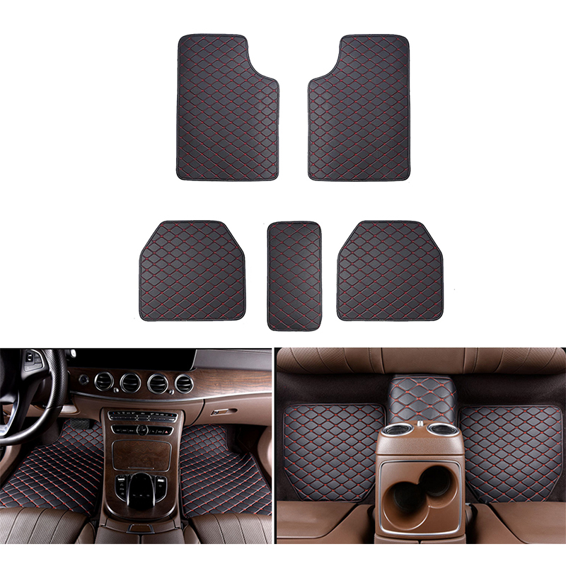 5PCS Universal Fit Auto Fußmat – Car Floor Mats Universal Waterproof Leather Bewertung und Preis