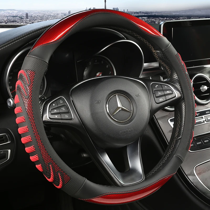 Dreidimensionale Waben-Auto-Le – Car Steering Wheel Cover Anti Slip Breathable Bewertung und Preis