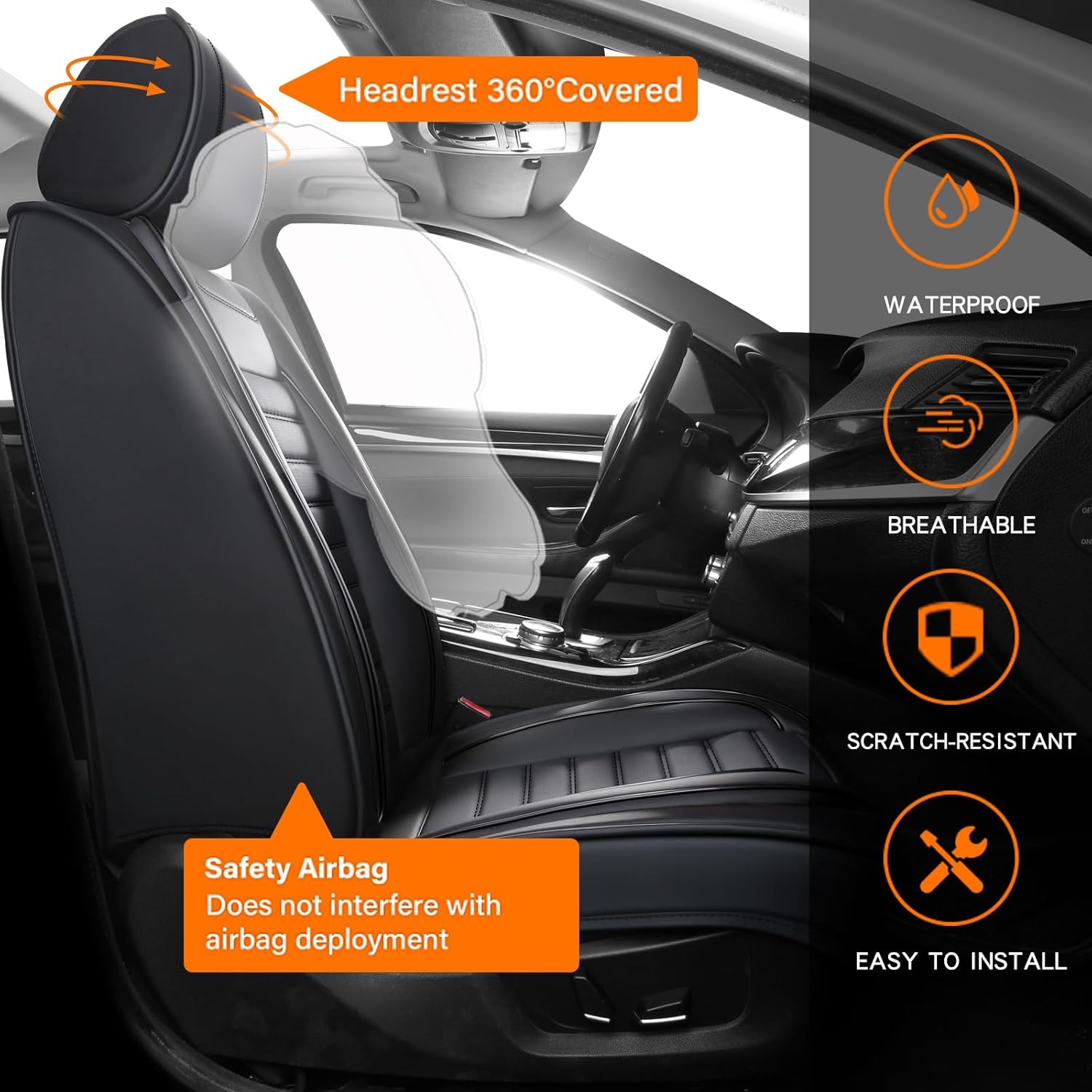 5-teiliges Komplettset Autosit – Leather Car Seat Covers Full Set Universal Bewertung und Preis