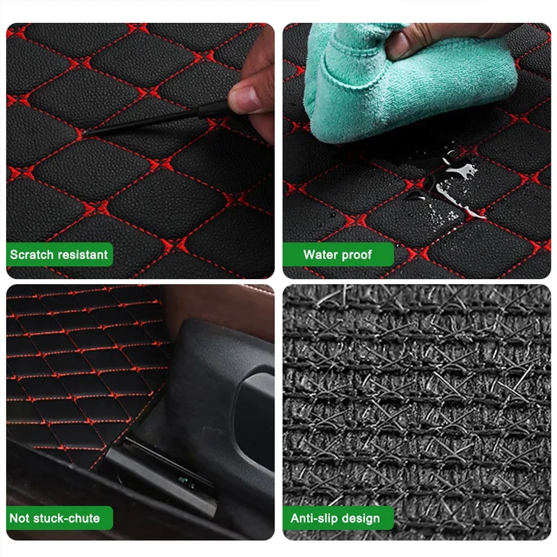 Auto Fußmatten 4PCS Universal  – Car Floor Mats Universal Waterproof Leather Bewertung und Preis