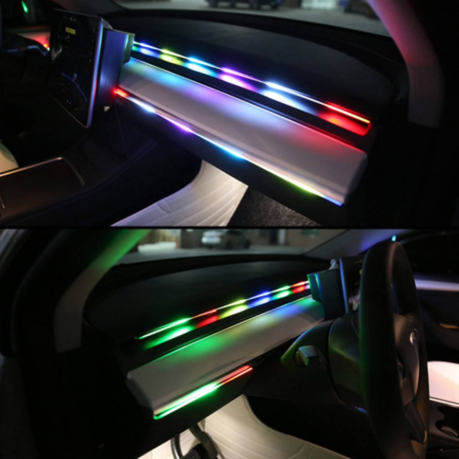 6-teiliges Acryl-Innenraum-LED – Led Ambient Interior Car Lights App Control Bewertung und Preis